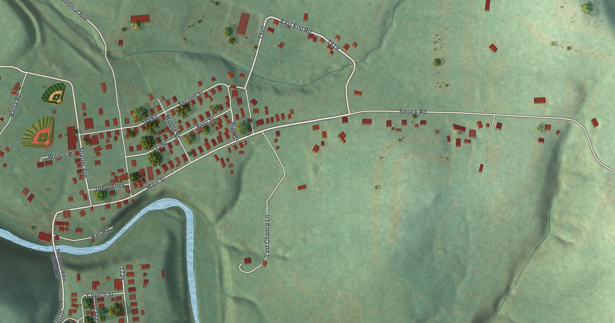 Map of Smock, Pennsylvania in 2026