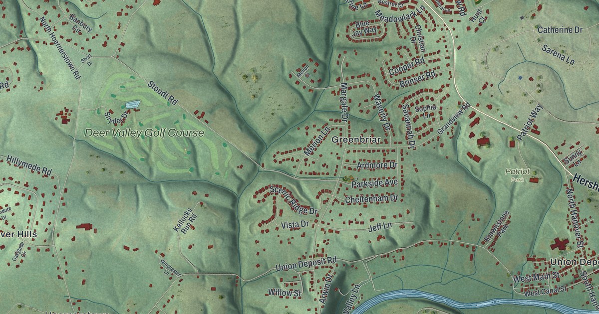Map of South Hanover, Pennsylvania in 2026