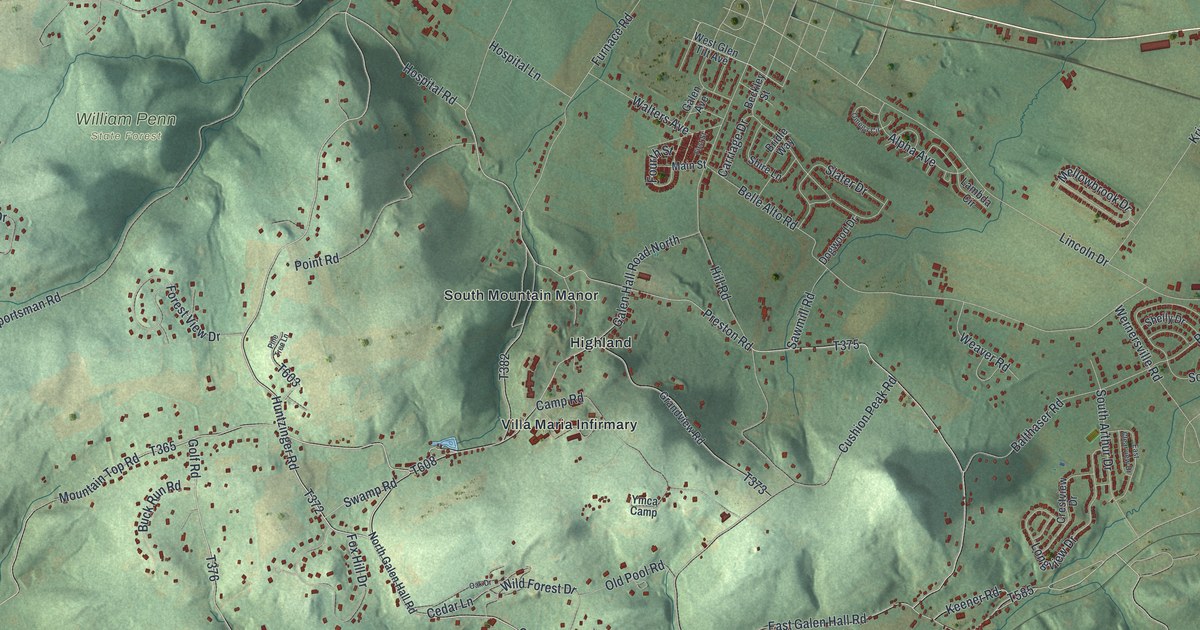 Map of South Heidelberg, Pennsylvania in 2026