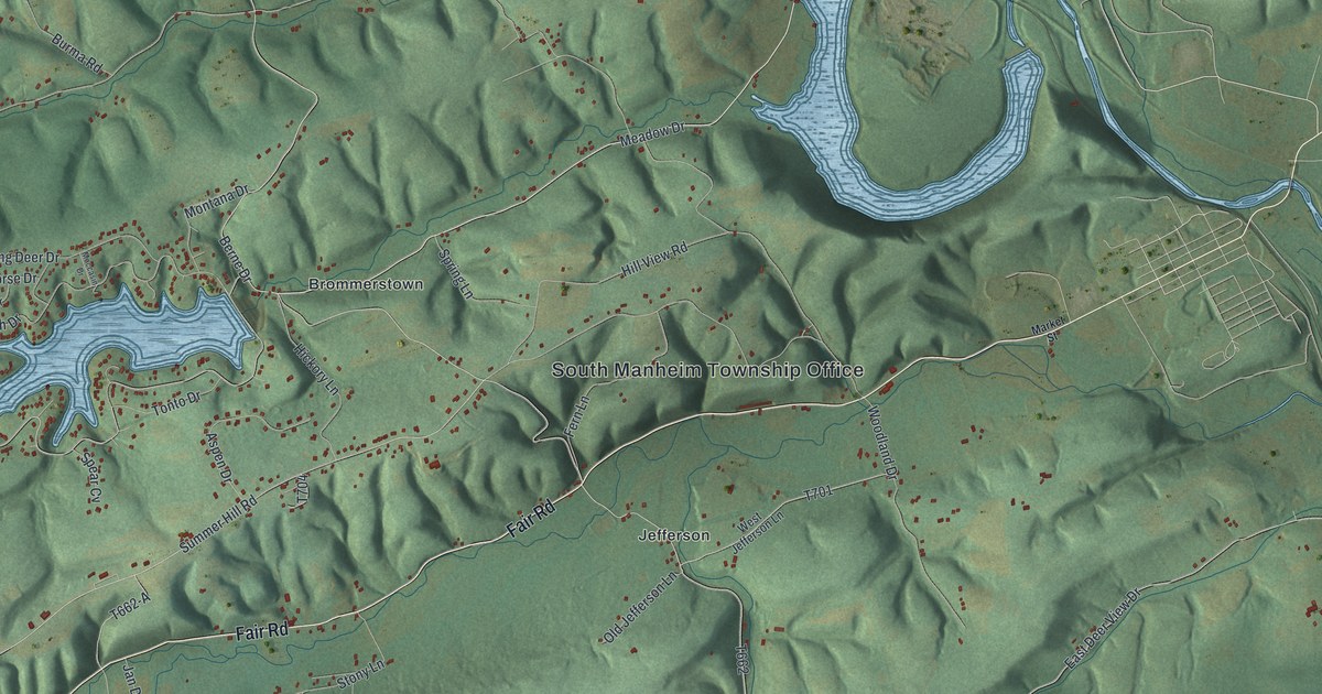 Map of South Manheim, Pennsylvania in 2026