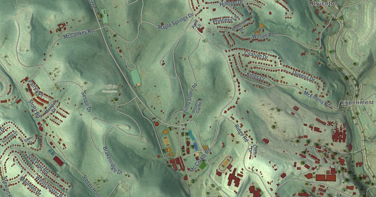 Map of South Park, Pennsylvania in 2026