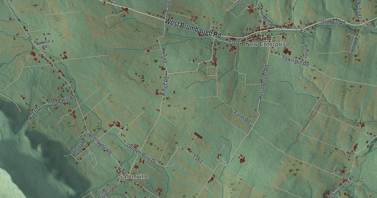 Map of South Woodbury, Pennsylvania in 2026