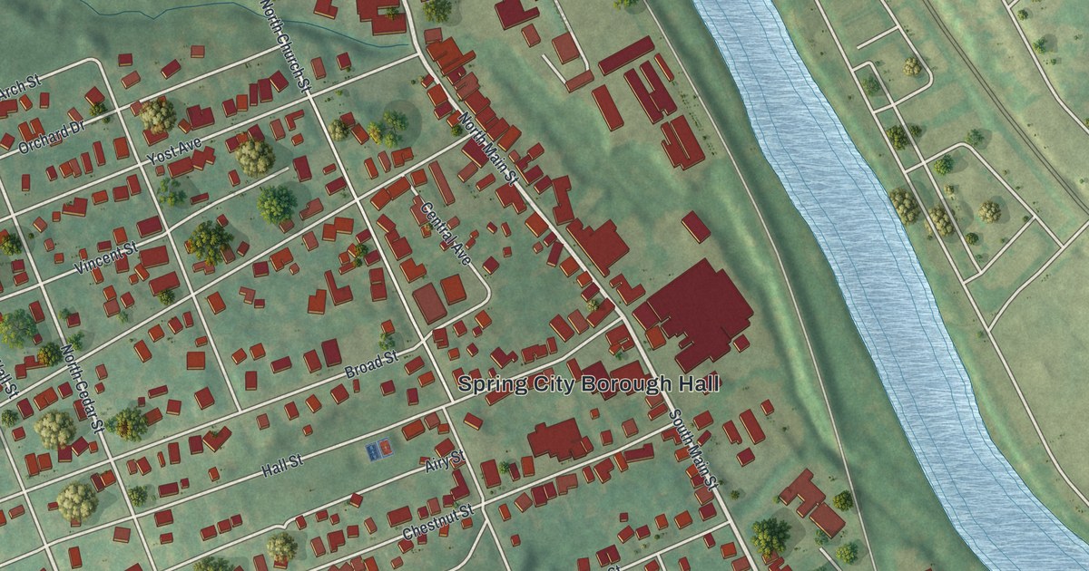 Map of Spring City, Pennsylvania in 2026