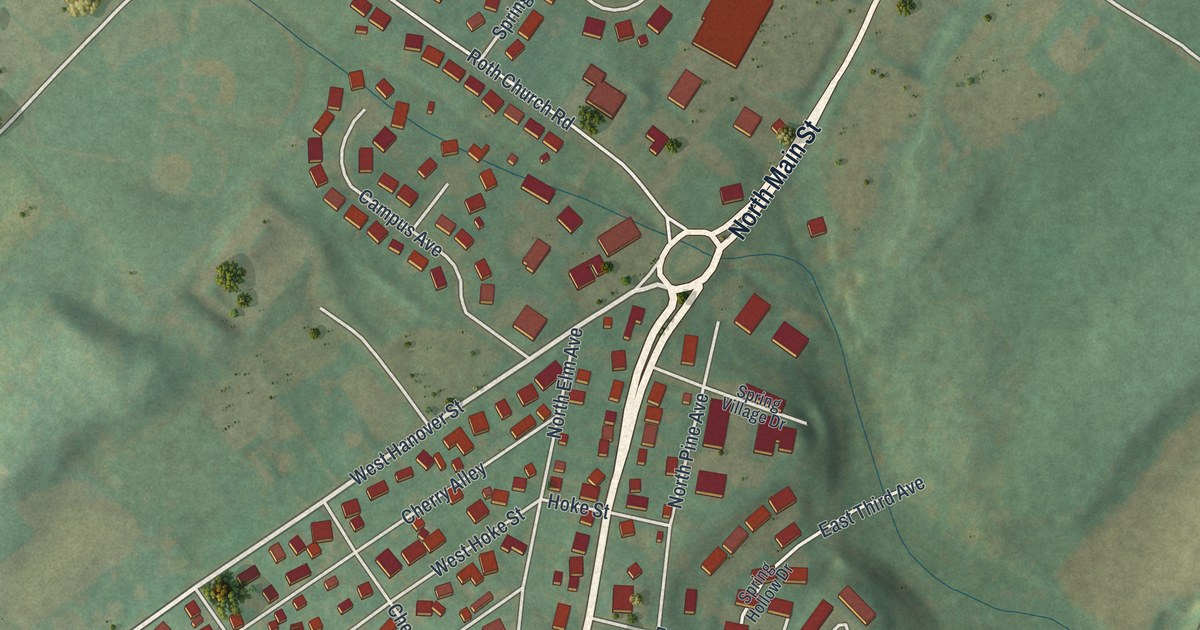 Map of Spring Grove, Pennsylvania in 2026