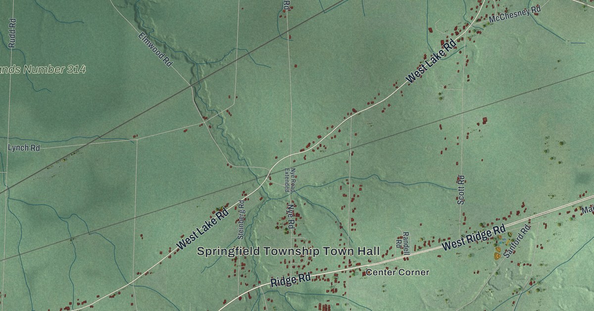 Map of Springfield, Erie County, Pennsylvania in 2026
