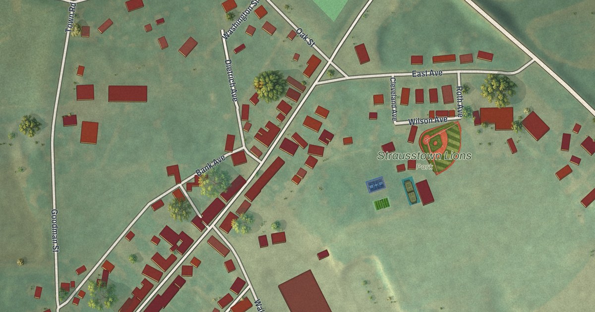 Map of Strausstown, Pennsylvania in 2026