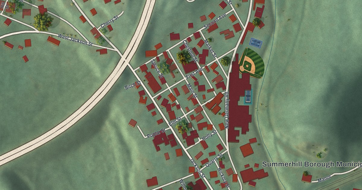 Map of Summerhill Borough, Cambria County, Pennsylvania in 2026
