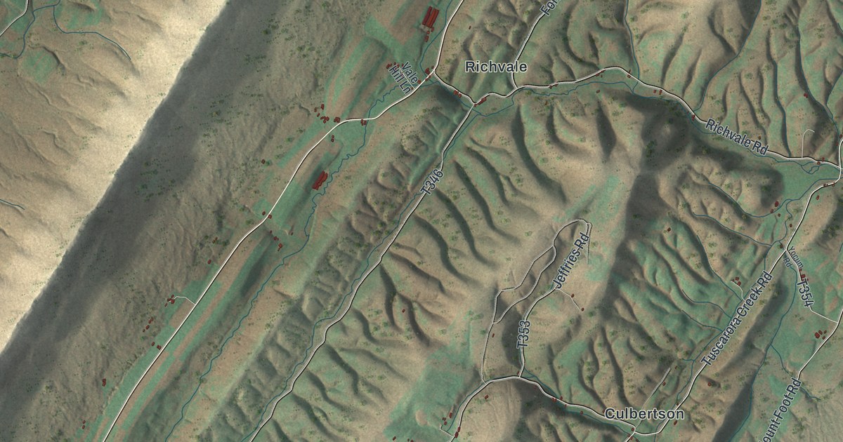 Map of Tell, Pennsylvania in 2026