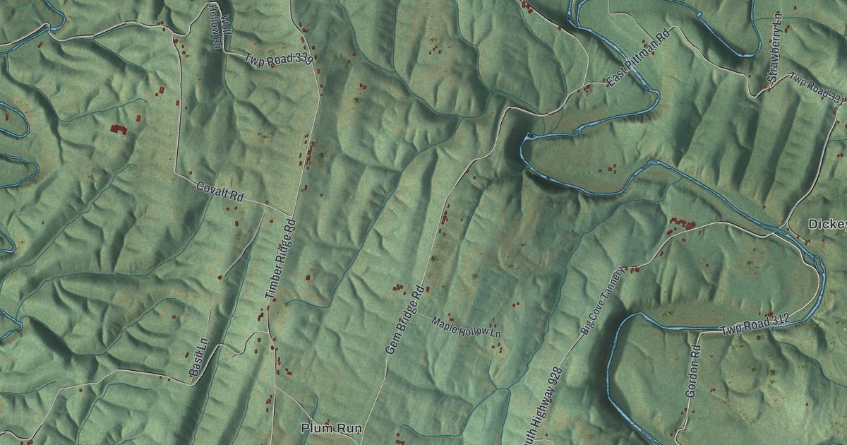 Map of Thompson, Fulton County, Pennsylvania in 2026
