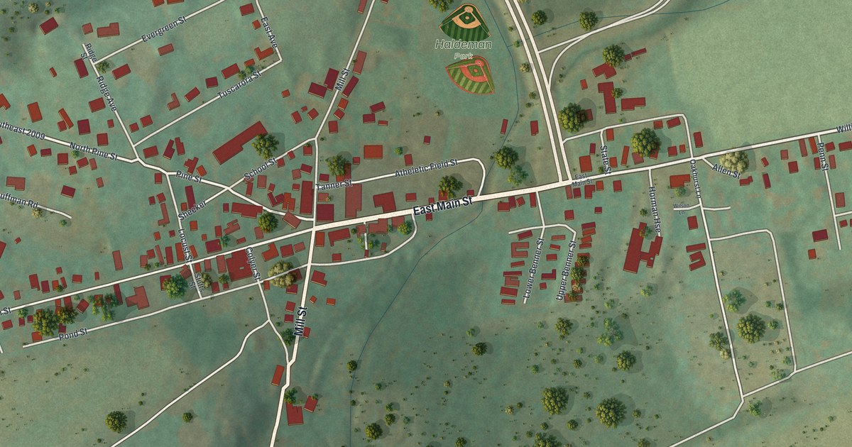 Map of Thompsontown, Pennsylvania in 2026