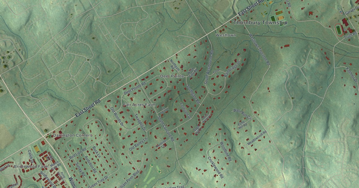 Map of Thornbury, Chester County, Pennsylvania in 2026