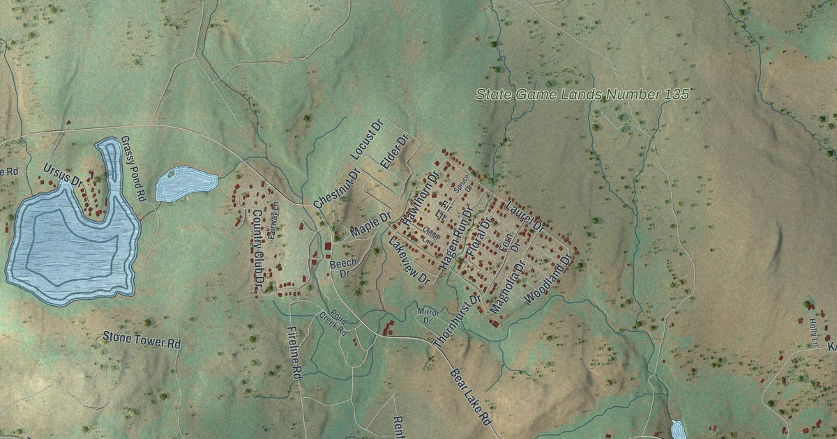 Map of Thornhurst, Pennsylvania in 2026