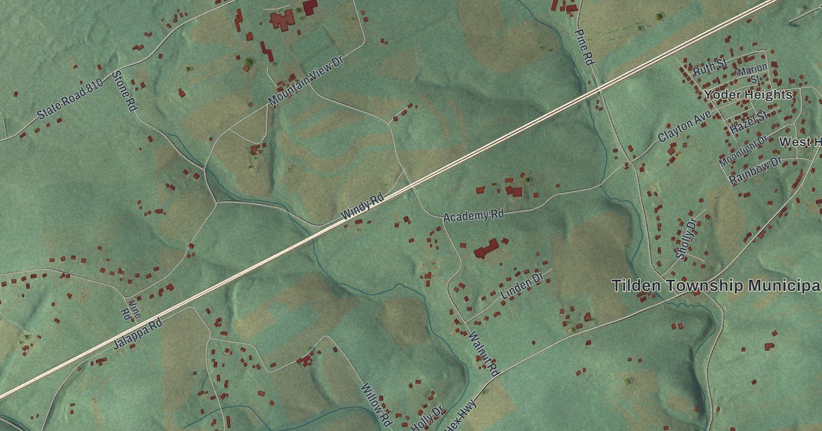 Map of Tilden, Pennsylvania in 2026