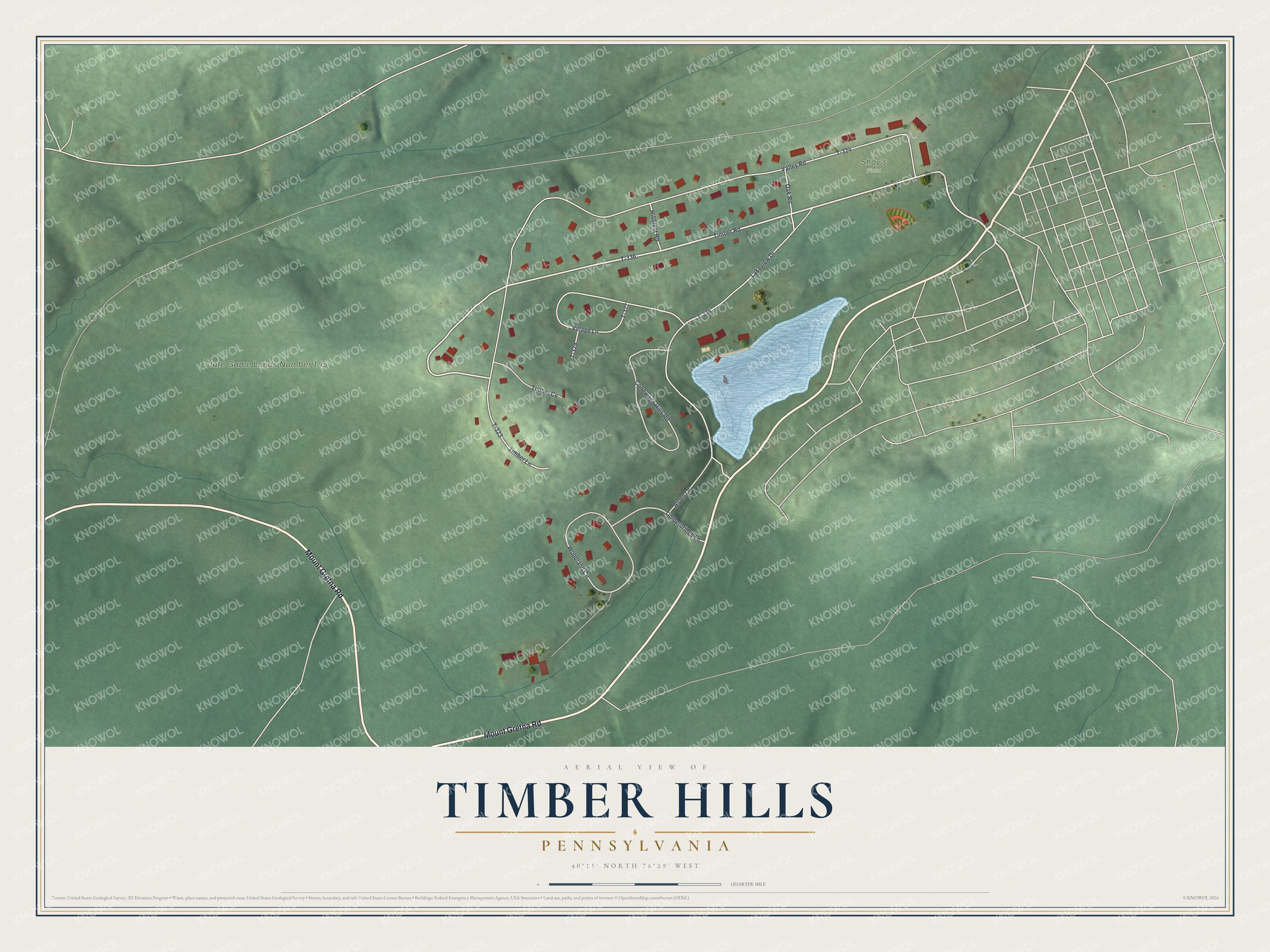 Watermarked full-map preview of Timber Hills, Pennsylvania
