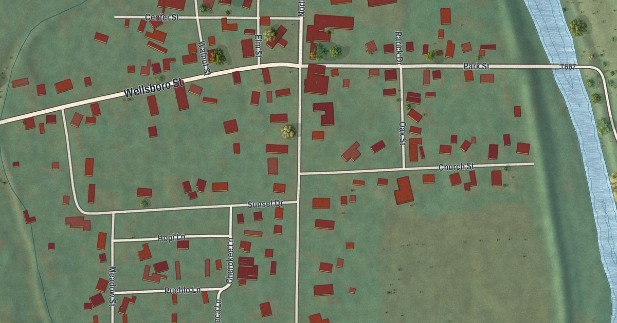 Map of Tioga Borough, Pennsylvania in 2026