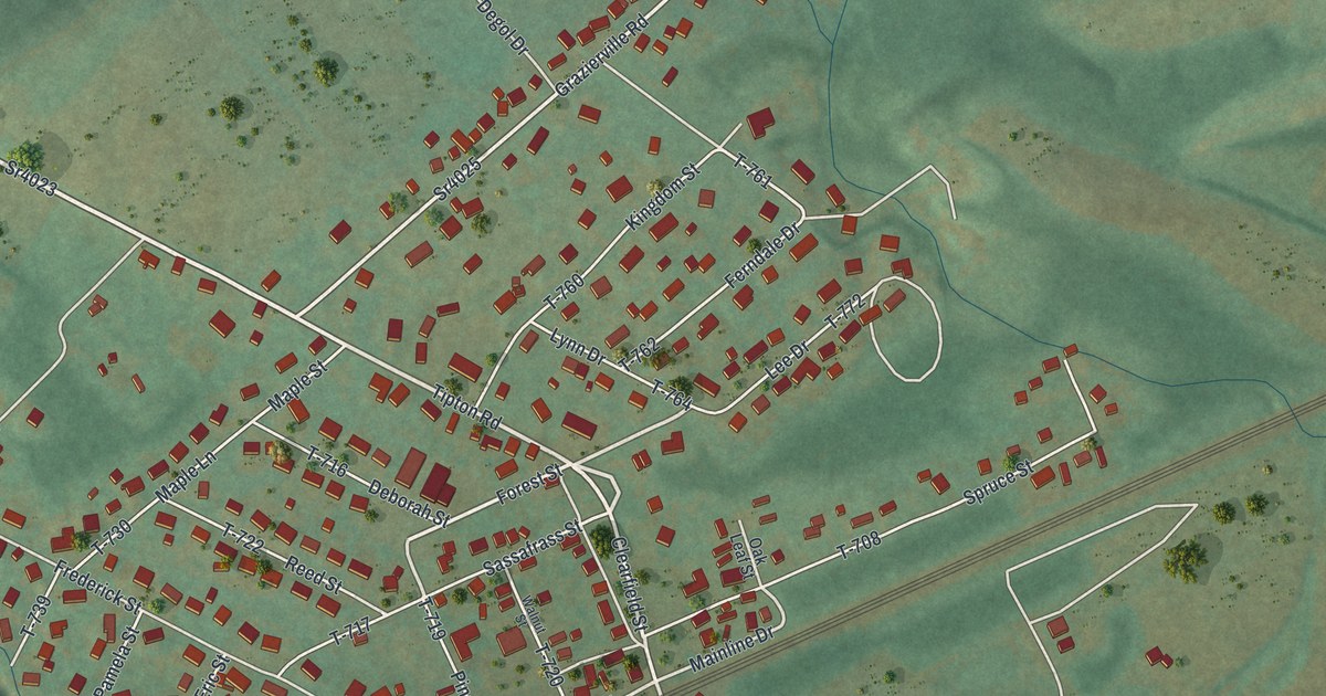 Map of Tipton, Pennsylvania in 2026