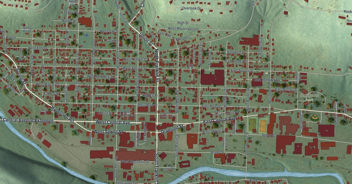 Map of Titusville, Pennsylvania in 2026
