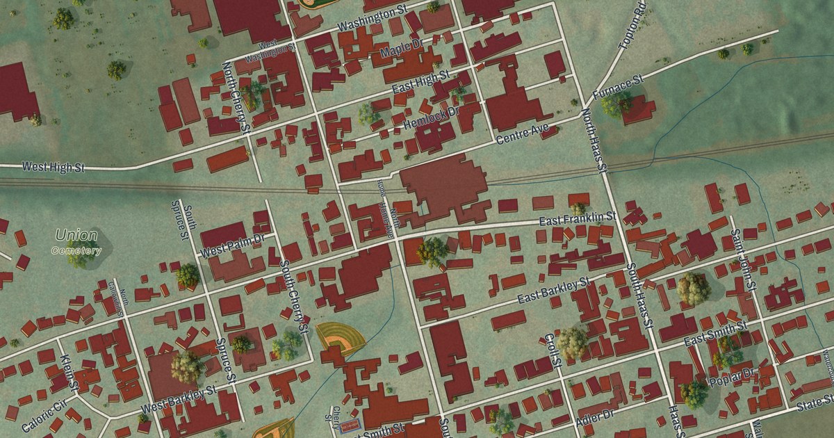 Map of Topton, Pennsylvania in 2026