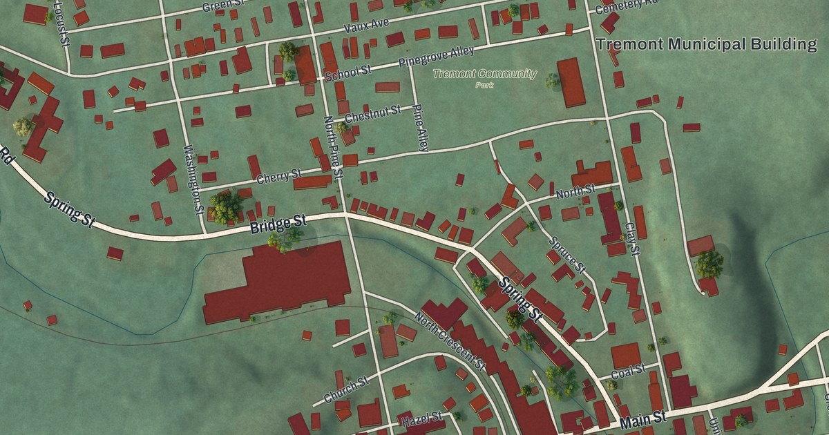 Map of Tremont Borough, Pennsylvania in 2026