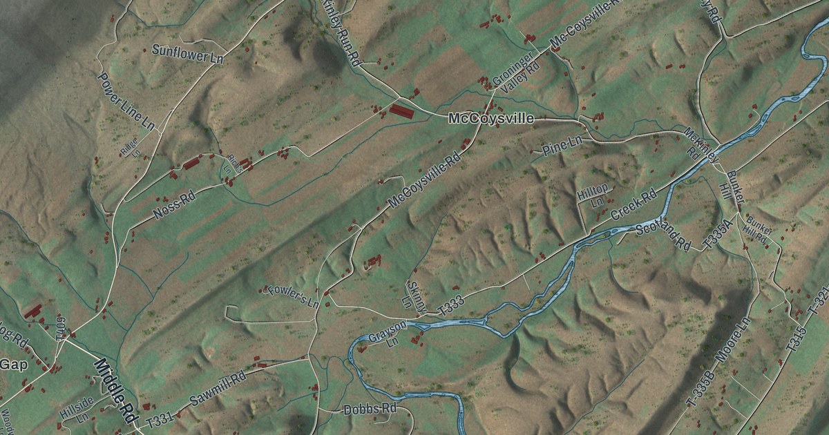Map of Tuscarora, Juniata County, Pennsylvania in 2026