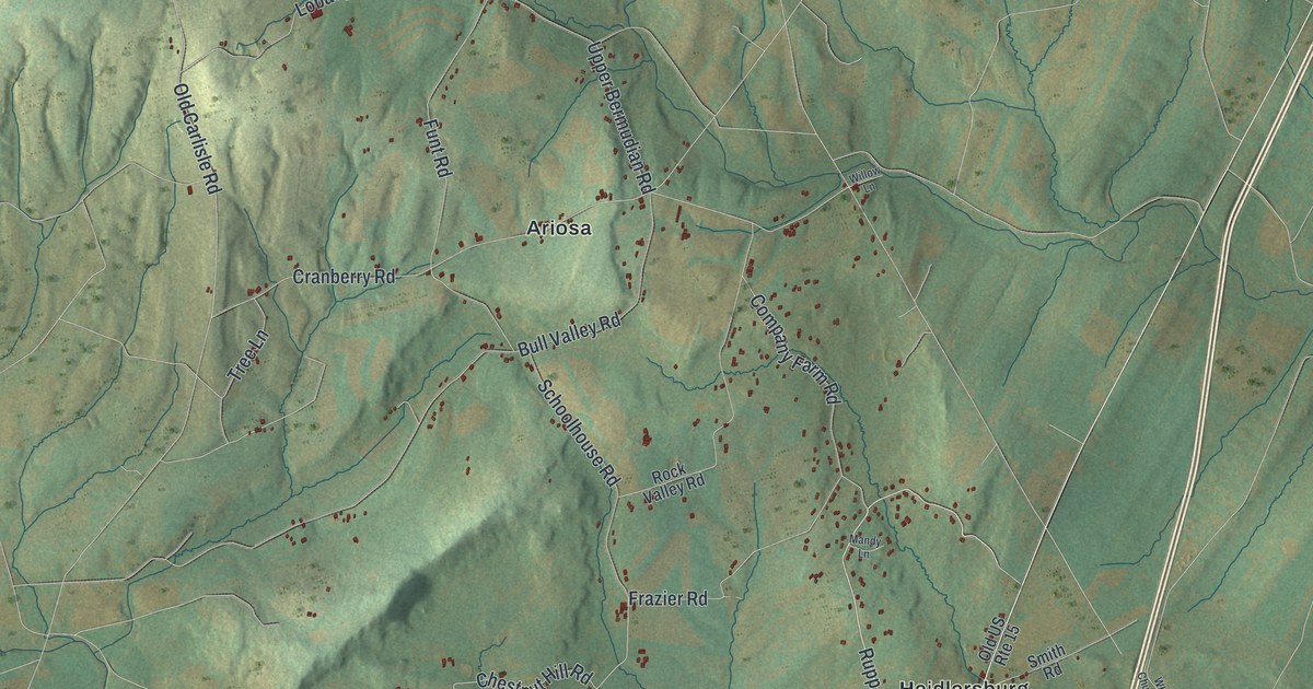 Map of Tyrone, Adams County, Pennsylvania in 2026