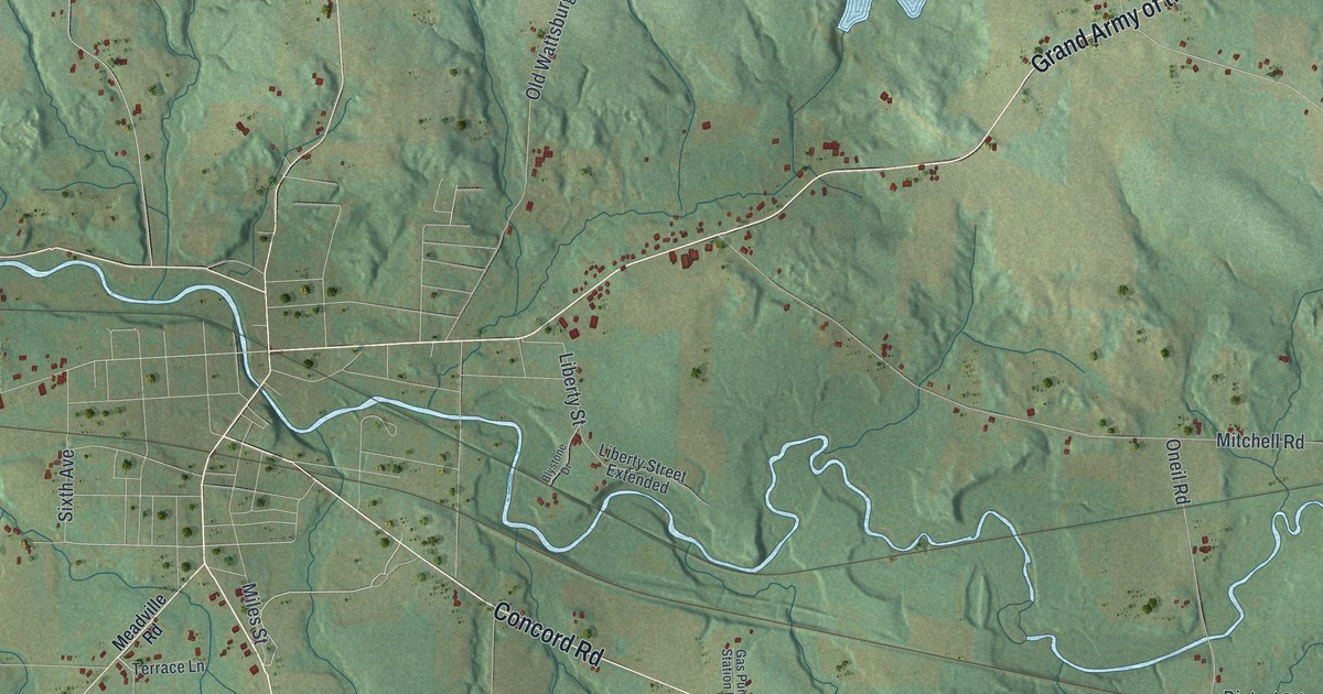 Map of Union, Erie County, Pennsylvania in 2026