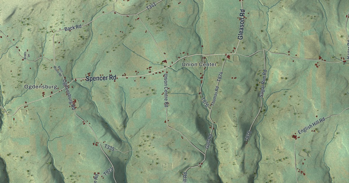 Map of Union, Tioga County, Pennsylvania in 2026
