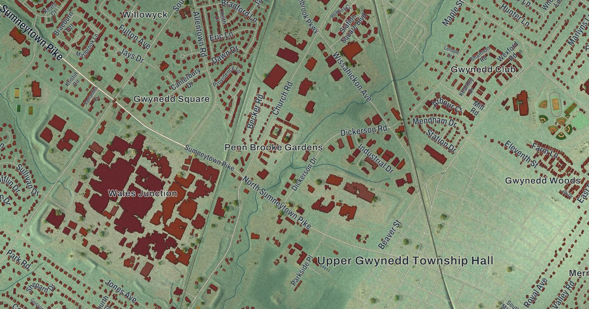 Map of Upper Gwynedd, Pennsylvania in 2026