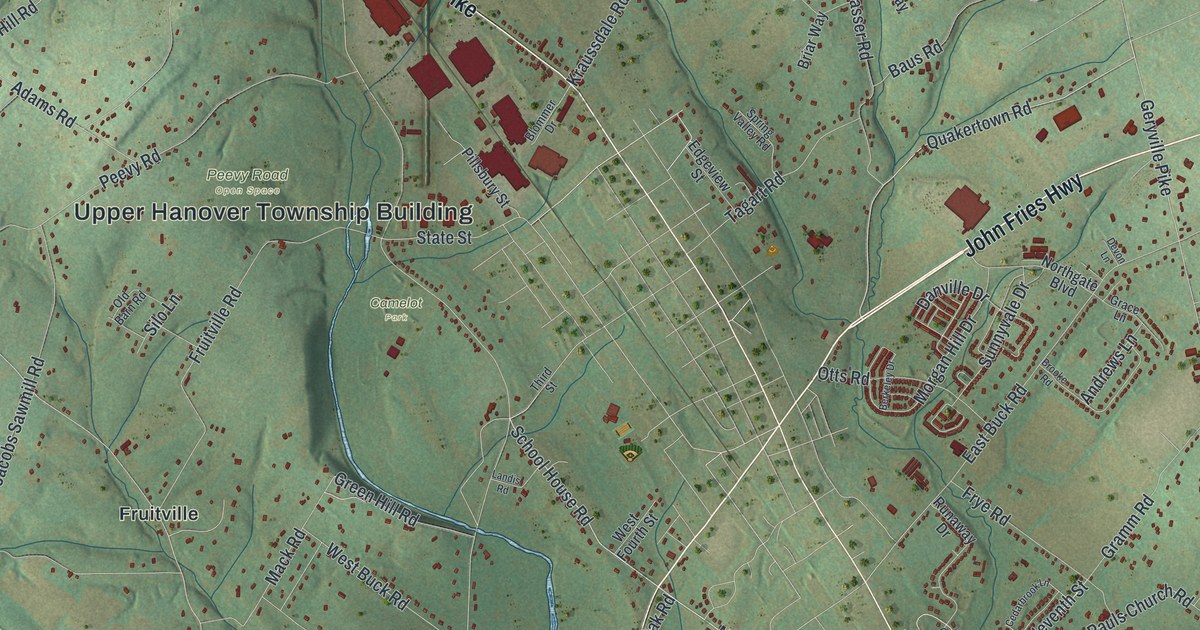 Map of Upper Hanover, Pennsylvania in 2026