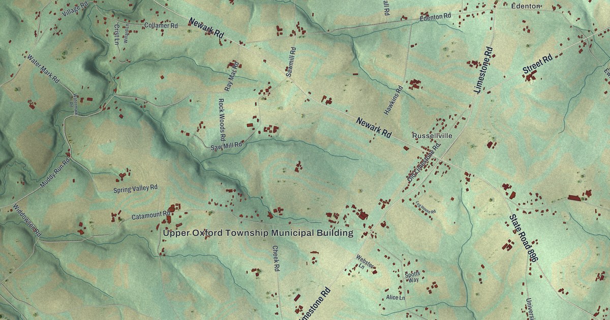 Map of Upper Oxford, Pennsylvania in 2026