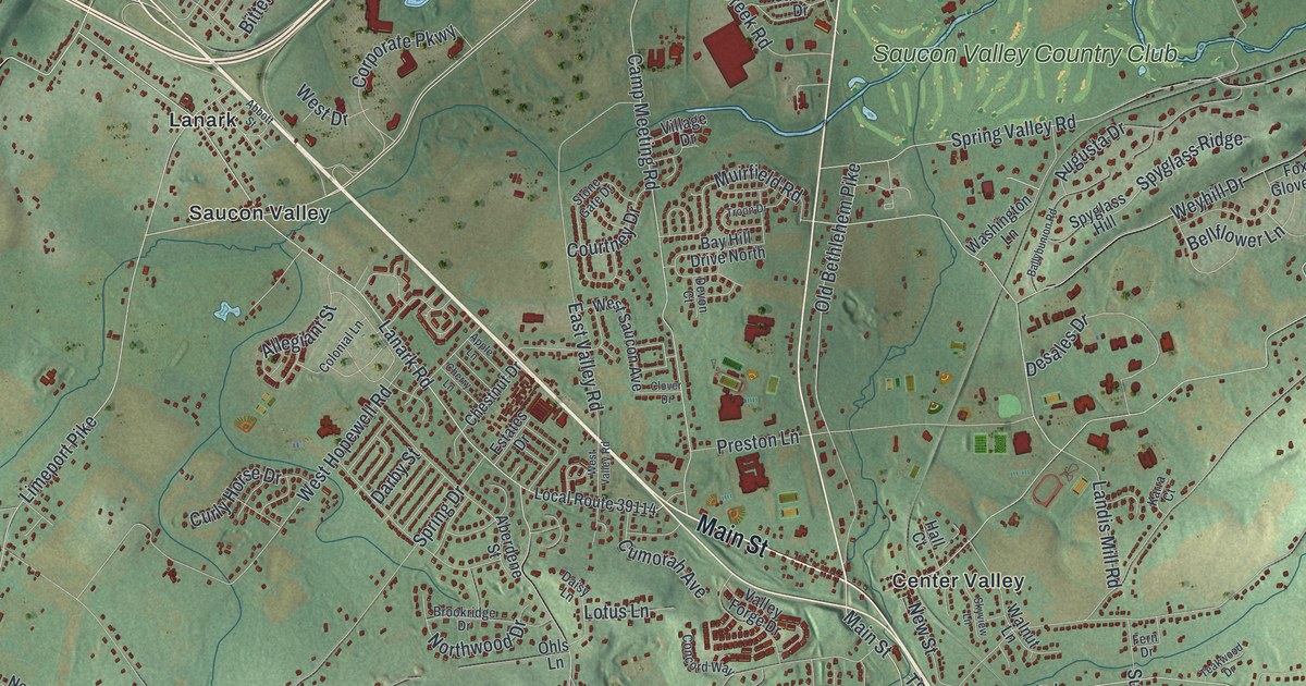 Map of Upper Saucon, Pennsylvania in 2026