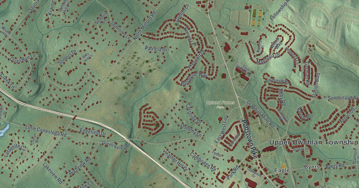 Map of Upper Uwchlan, Pennsylvania in 2026