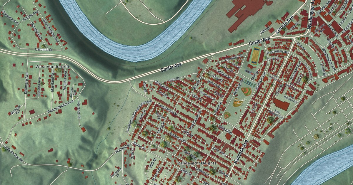 Map of Vandergrift, Pennsylvania in 2026