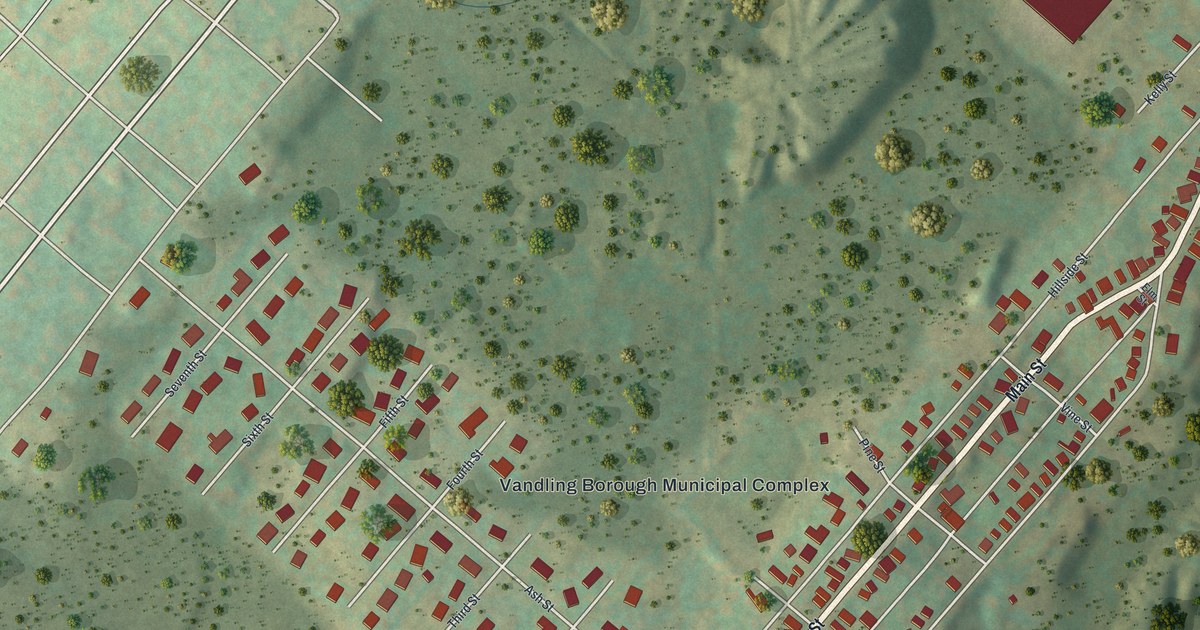Map of Vandling, Pennsylvania in 2026