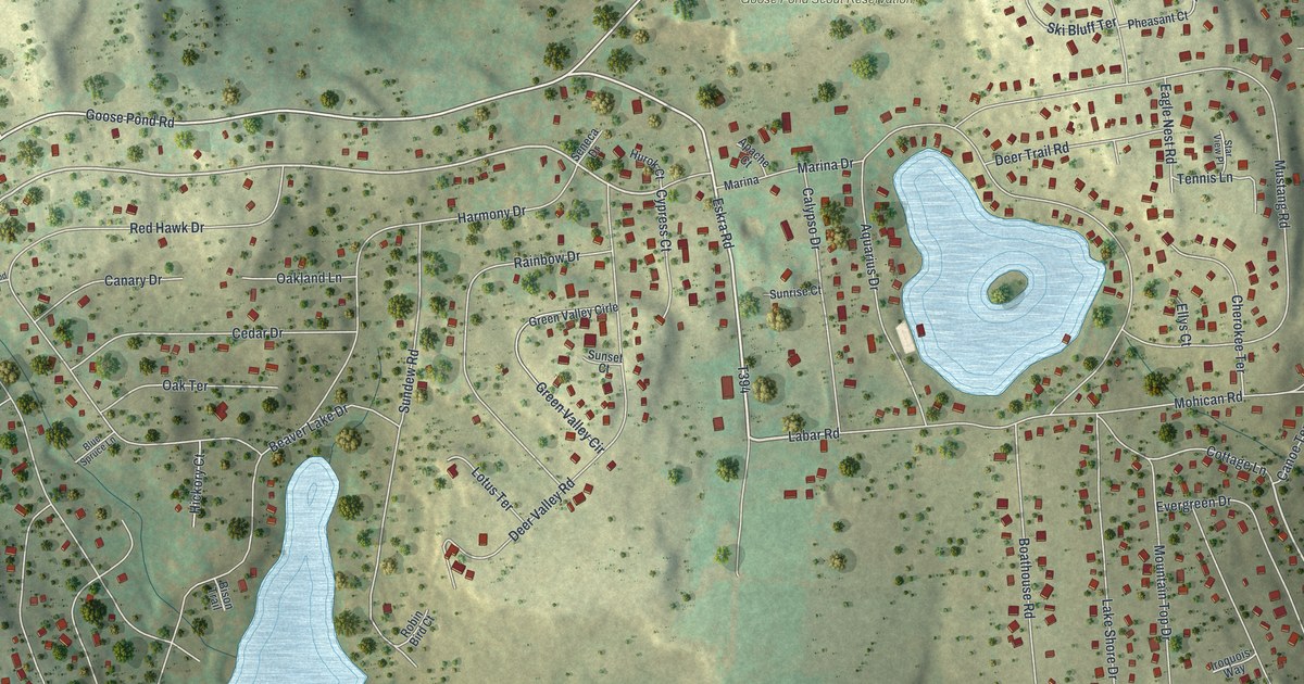 Detailed Map of Wallenpaupack Lake Estates, Pennsylvania