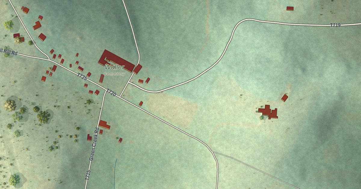 Map of Waller, Pennsylvania in 2026