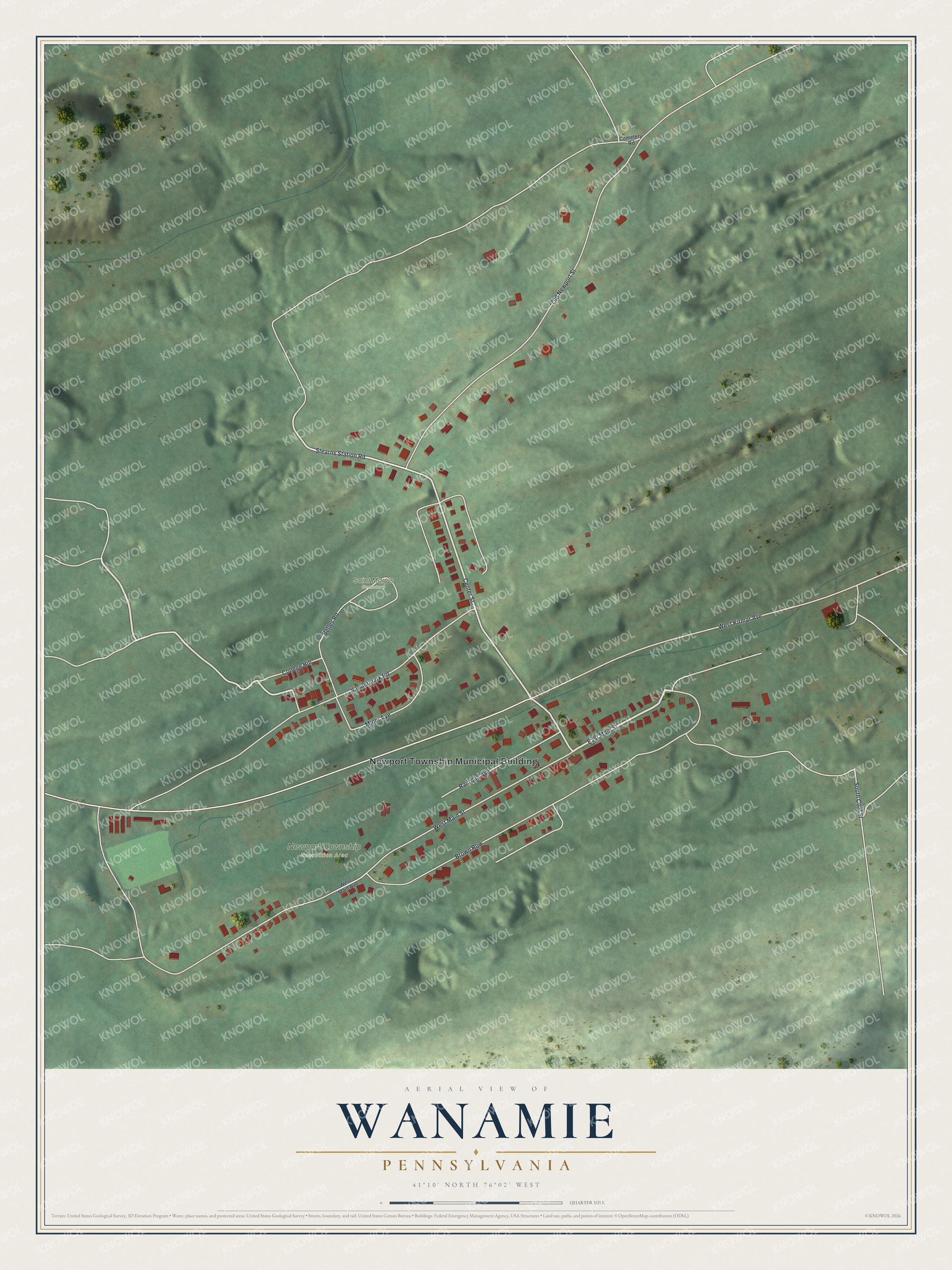 Watermarked full-map preview of Wanamie, Pennsylvania