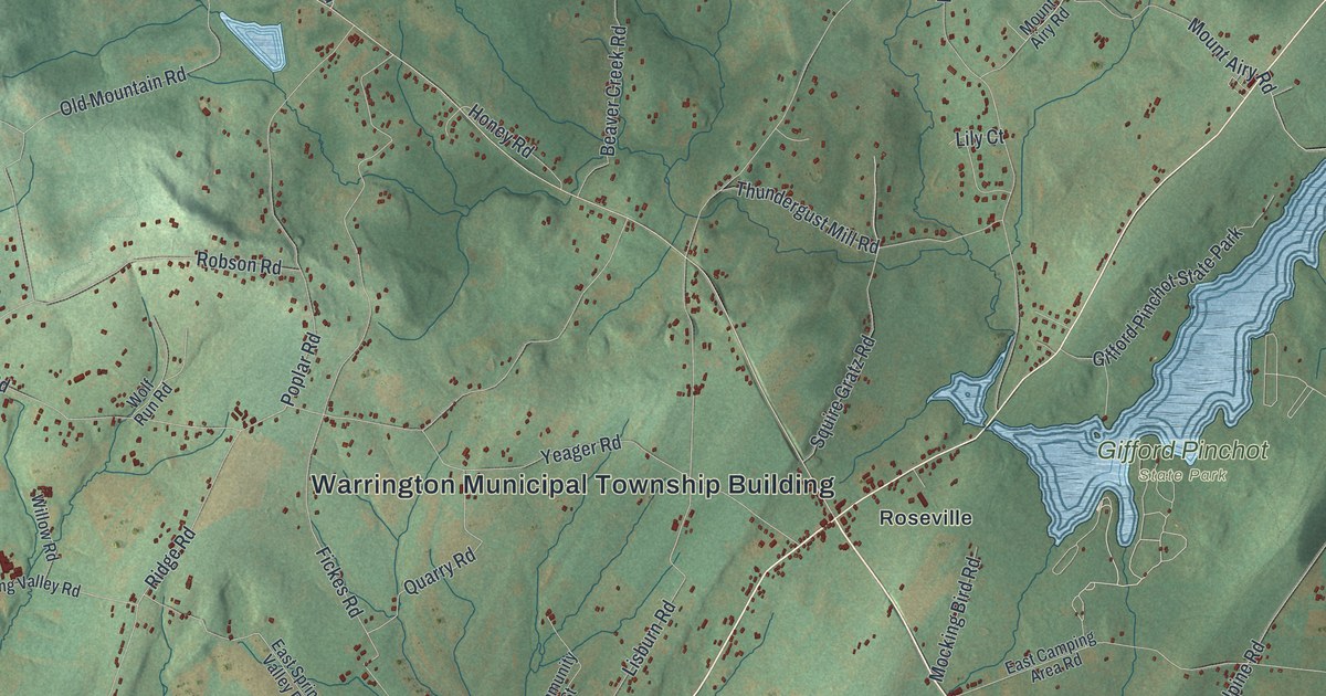 Map of Warrington, York County, Pennsylvania in 2026
