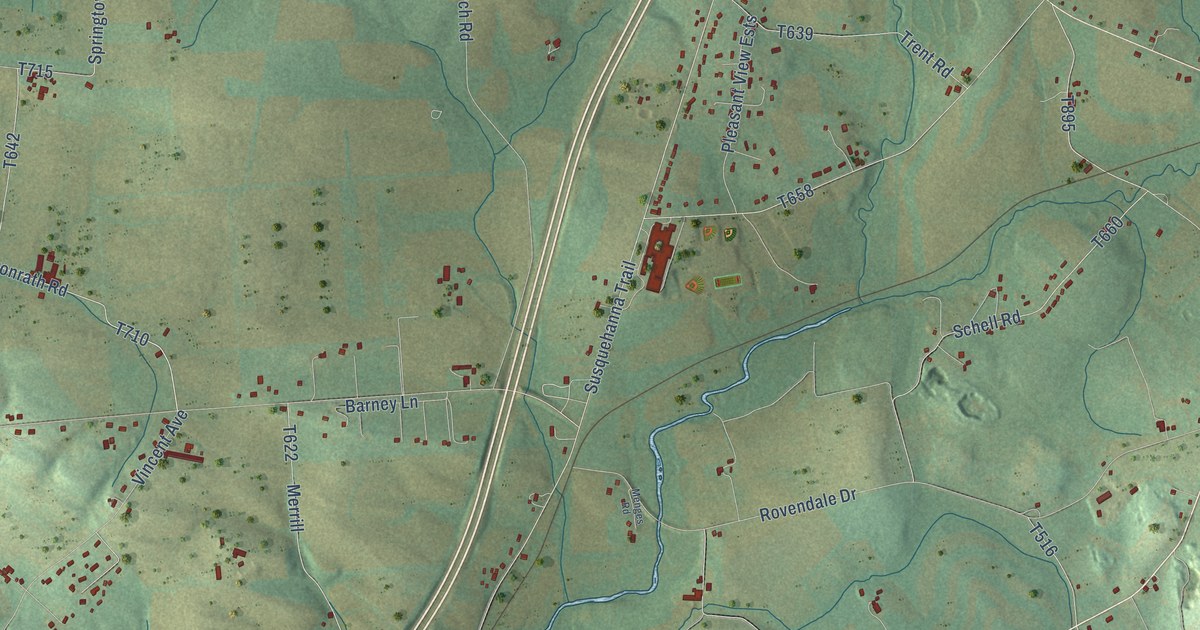 Detailed Map of Warrior Run, Northumberland County, Pennsylvania