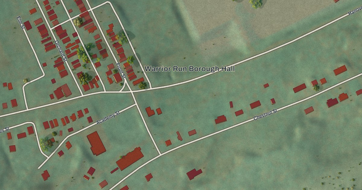 Map of Warrior Run, Pennsylvania in 2026