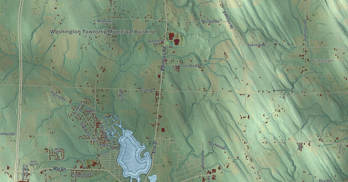 Map of Washington, Erie County, Pennsylvania in 2026