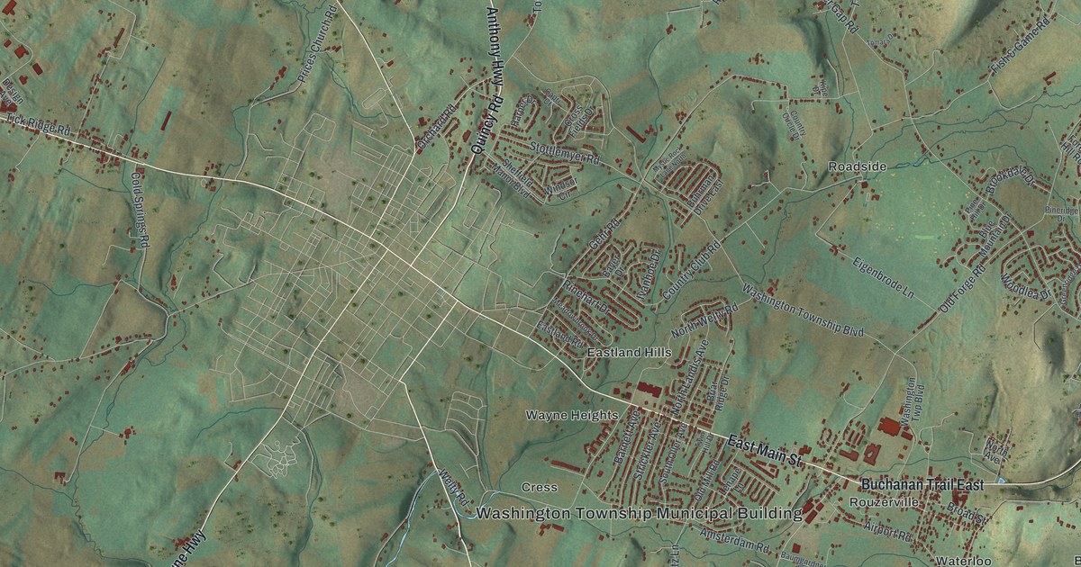 Map of Washington, Franklin County, Pennsylvania in 2026