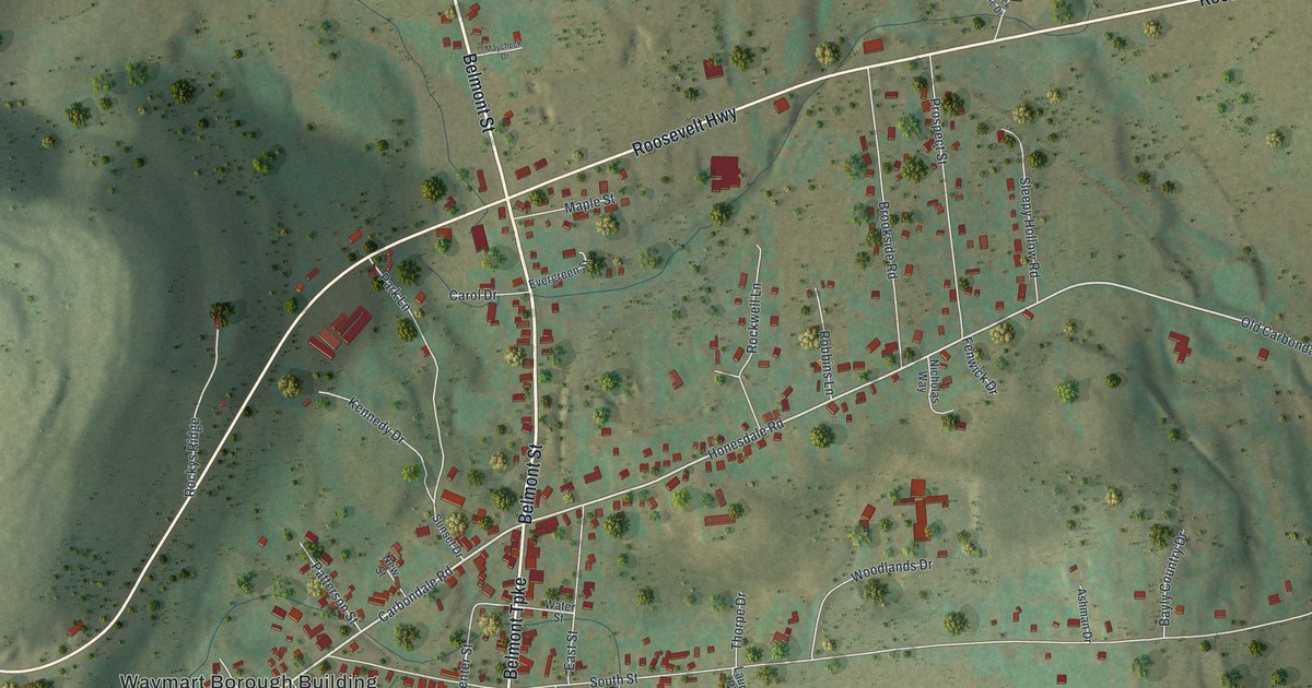 Map of Waymart, Pennsylvania in 2026
