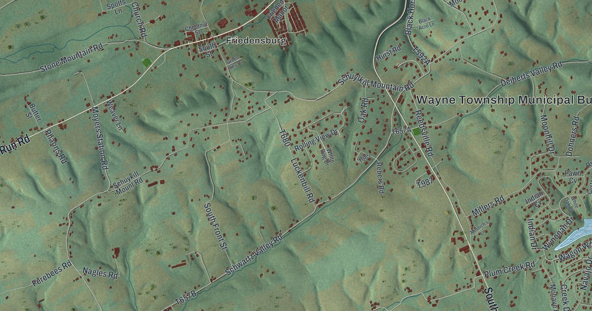 Map of Wayne, Schuylkill County, Pennsylvania in 2026