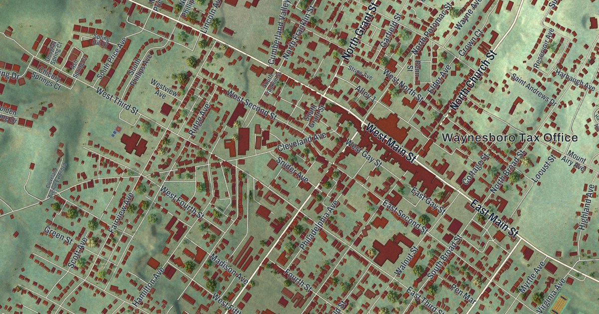Map of Waynesboro, Pennsylvania in 2026