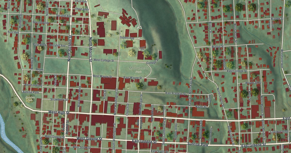 Map of Waynesburg, Pennsylvania in 2026