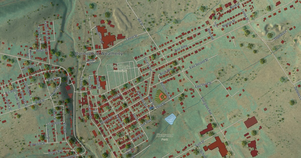 Map of Weatherly, Pennsylvania in 2026
