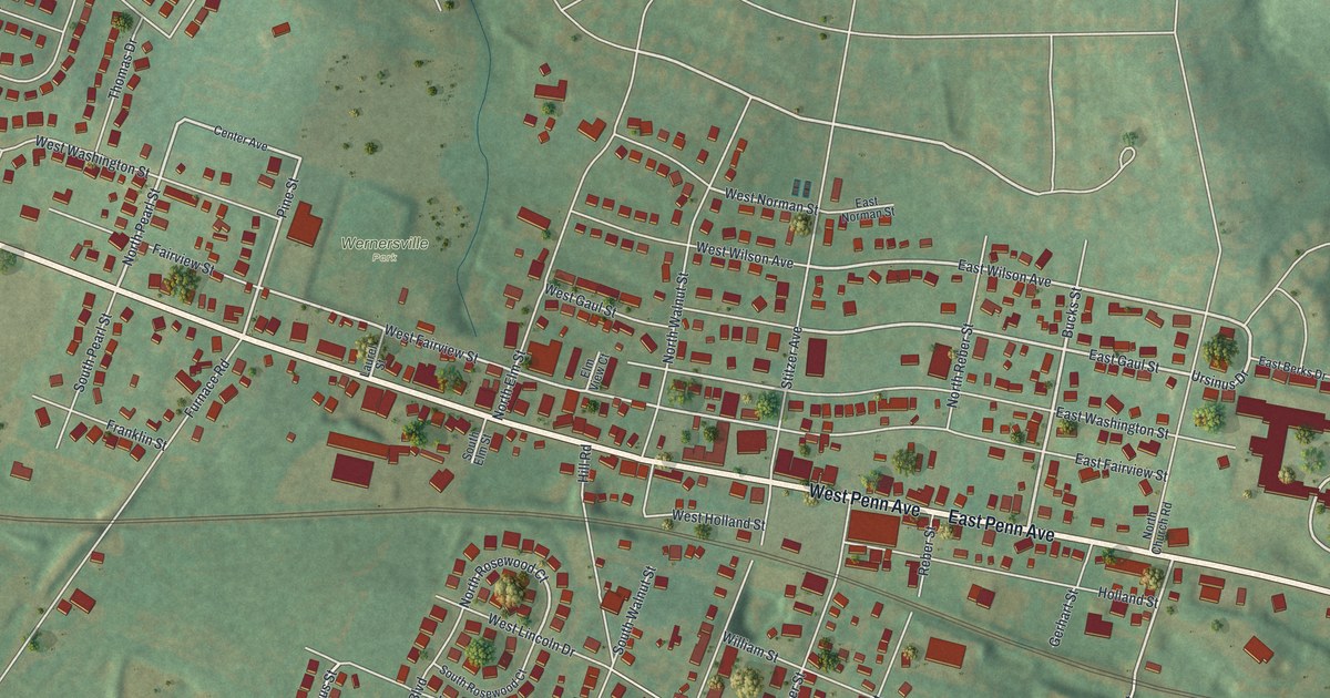 Map of Wernersville, Pennsylvania in 2026