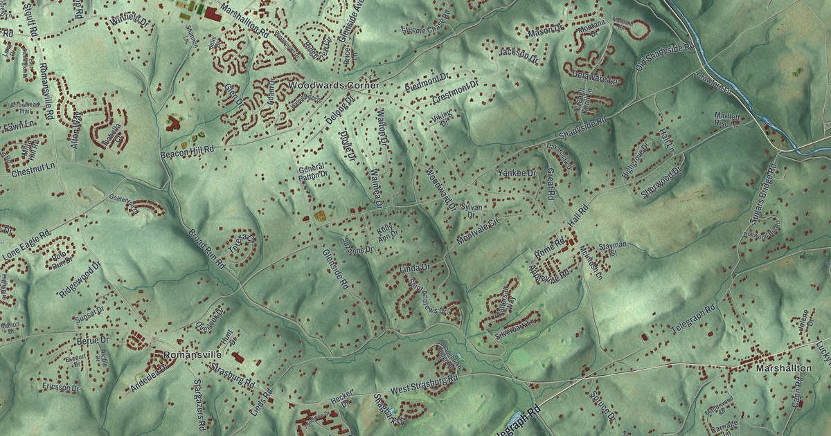 Map of West Bradford, Pennsylvania in 2026