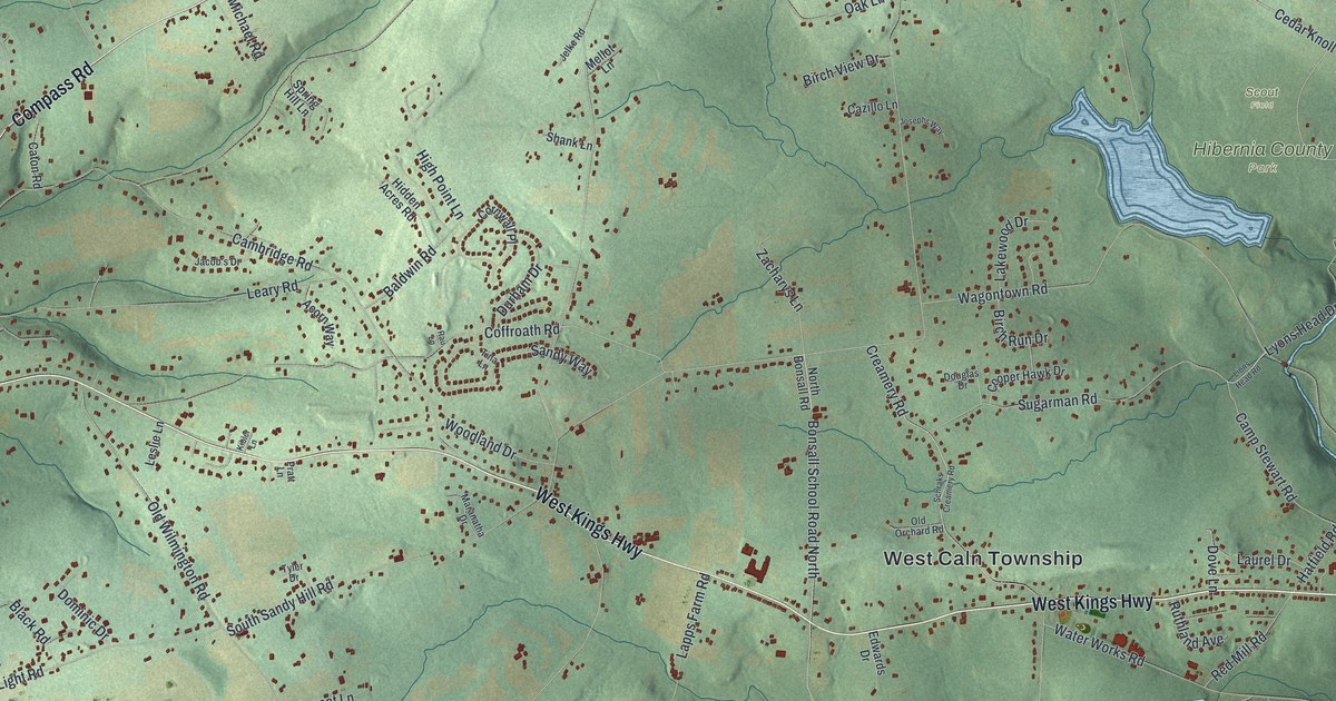 Map of West Caln, Pennsylvania in 2026